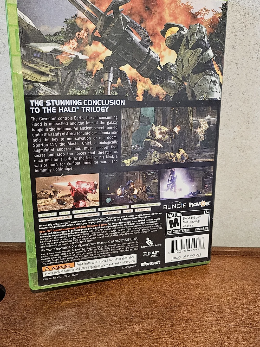 Microsoft Xbox 360 Halo 3 Platinum Hits - Black/Green Cover